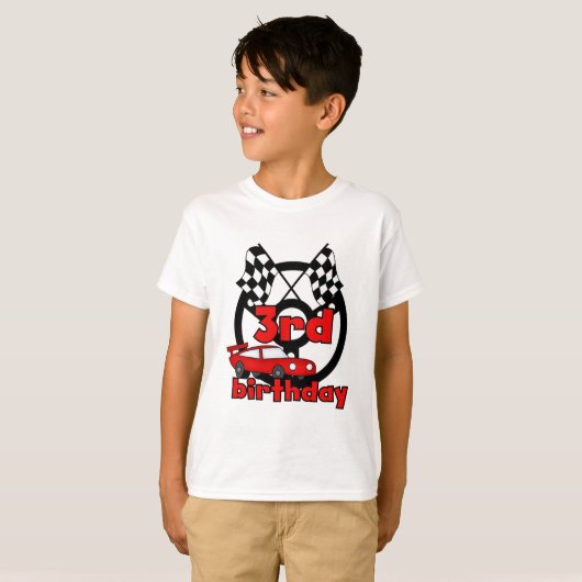 Car Racing 3rd Birthday Tshirts en cadeautjes (Voorkant volledig)