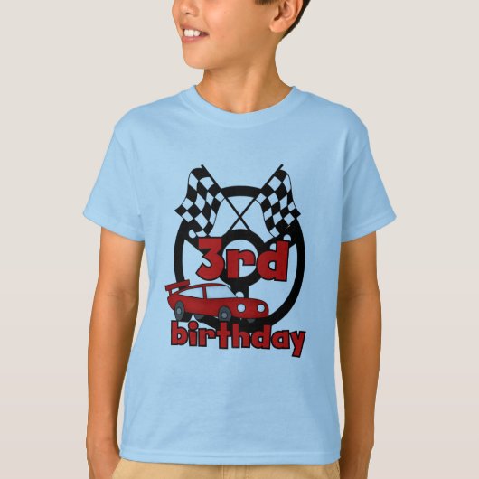 Car Racing 3rd Birthday Tshirts en cadeautjes (Voorkant)