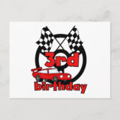 Car Racing 3rd Birthday Tshirts en cadeautjes Briefkaart (Voorkant)