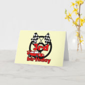 Car Racing 3rd Birthday Tshirts en cadeautjes Kaart (Gele Bloem)