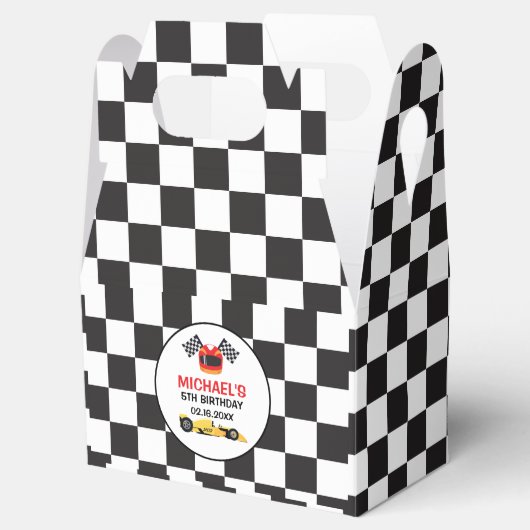  Car Racing Birthday  Caja de regalo Bedankdoosjes (Geopend)