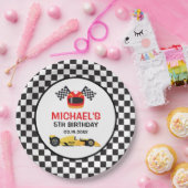 Car Racing Birthday Papieren Bordje (Feest)