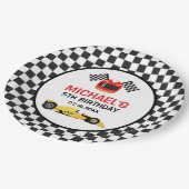 Car Racing Birthday Papieren Bordje (Gekanteld)