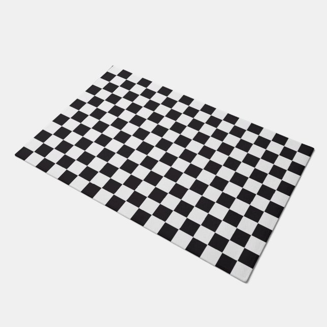 Car Racing / Chess Pattern + uw ruggengraat. en id Deurmat (Schuin)