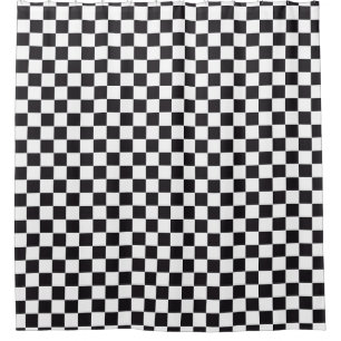Car Racing / Chess Pattern + uw ruggengraat. en id Douchegordijn