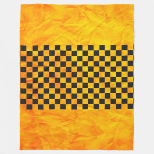 Car Racing / Chess Pattern + uw ruggengraat. en id Fleece Deken