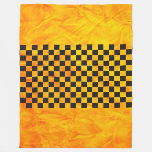Car Racing / Chess Pattern + uw ruggengraat. en id Fleece Deken (Voorkant)