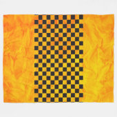 Car Racing / Chess Pattern + uw ruggengraat. en id Fleece Deken (Voorkant (Horizontaal))