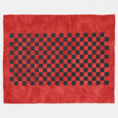 Car Racing / Chess Pattern + uw ruggengraat. en id Fleece Deken (Voorkant (Horizontaal))