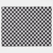 Car Racing / Chess Pattern + uw ruggengraat. en id Fleece Deken (Voorkant (Horizontaal))