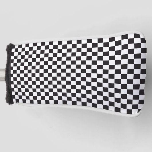 Car Racing / Chess Pattern + uw ruggengraat. en id Golfheadcover (Voorkant)