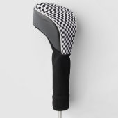 Car Racing / Chess Pattern + uw ruggengraat. en id Golfheadcover (Schuin)