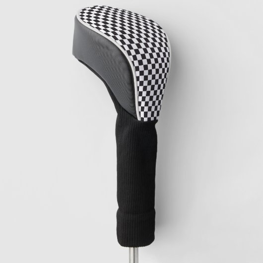Car Racing / Chess Pattern + uw ruggengraat. en id Golfheadcover (Schuin)