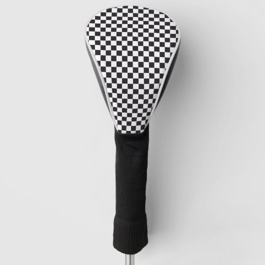 Car Racing / Chess Pattern + uw ruggengraat. en id Golfheadcover (Voorkant)