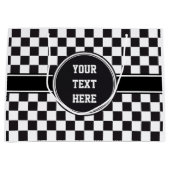 Car Racing / Chess Pattern + uw ruggengraat. en id Groot Cadeauzakje (Voorkant)