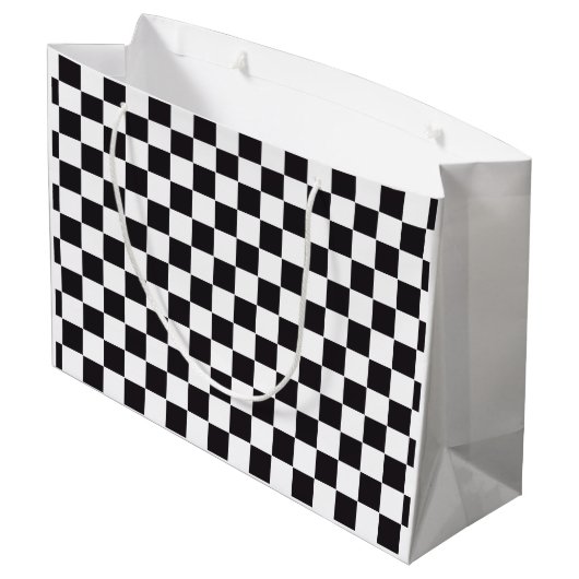 Car Racing / Chess Pattern + uw ruggengraat. en id Groot Cadeauzakje (Achterkant Gekanteld)