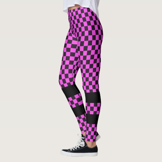 Car Racing / Chess Pattern + uw ruggengraat. en id Leggings (Links)