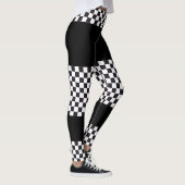 Car Racing / Chess Pattern + uw ruggengraat. en id Leggings (Rechts)
