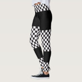 Car Racing / Chess Pattern + uw ruggengraat. en id Leggings (Links)