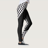 Car Racing / Chess Pattern + uw ruggengraat. en id Leggings (Rechts)