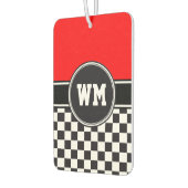 Car Racing / Chess Pattern + uw ruggengraat. en id Luchtverfrisser (Links)