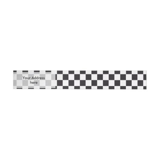 Car Racing / Chess Pattern + uw ruggengraat. en id Omwikkelbaar Adreslabel (Individueel)