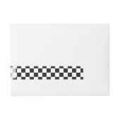 Car Racing / Chess Pattern + uw ruggengraat. en id Omwikkelbaar Adreslabel (Voorkant)