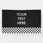 Car Racing / Chess Pattern + uw ruggengraat. en id Spandoek (Horizontaal)