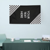 Car Racing / Chess Pattern + uw ruggengraat. en id Spandoek (Beurs)