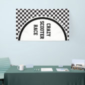 Car Racing / Chess Pattern + uw ruggengraat. en id Spandoek (Beurs)