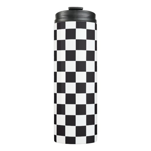 Car Racing / Chess Pattern + uw ruggengraat. en id Thermosbeker (Voorkant)