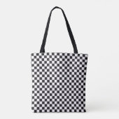 Car Racing / Chess Pattern + uw ruggengraat. en id Tote Bag (Achterkant)