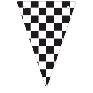 Car Racing / Chess Pattern + uw ruggengraat. en id Vlaggetjes