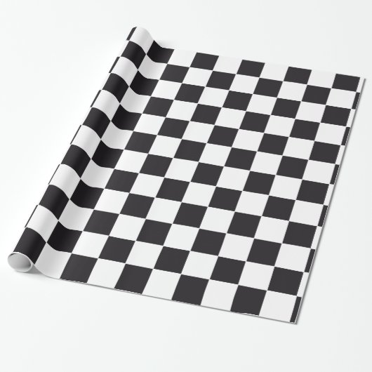 Car Racing / Chess Pattern + uw ruggengraat. en te Cadeaupapier (Uitgerold)