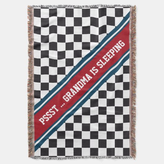 Car Racing / Chess Pattern + uw ruggengraat. en te Deken (Voorkant Verticaal)