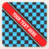 Car Racing / Chess Pattern + uw ruggengraat. en te Kartonnen Onderzetters (Voorkant)