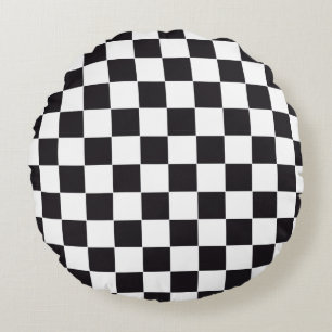 Car Racing / Chess Pattern + uw ruggengraat. en te Rond Kussen