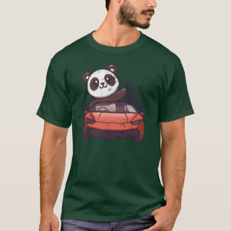 Car Racing Cute Kawaii Racecar Funny Panda Lover g T-shirt