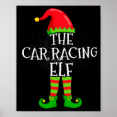 Car Racing Elf Family Matching Christmas Group  Poster (Voorkant)