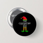 Car Racing Elf Family Matching Christmas Group Ronde Button 5,7 Cm (Voorkant /achterkant)