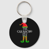 Car Racing Elf Family Matching Christmas Group  Sleutelhanger (Voorkant)