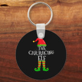 Car Racing Elf Family Matching Christmas Group  Sleutelhanger (Voorkant)