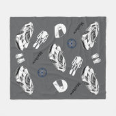 Car racing Fleece Blanket Deken (Voorkant (Horizontaal))