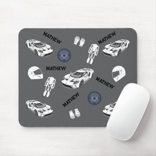 Car racing Mousepad Muismat (Met muis)