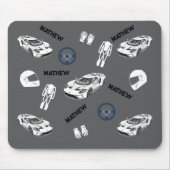 Car racing Mousepad Muismat (Voorkant)