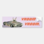 Car Racing Rabbit Bumpersticker (Voorkant)