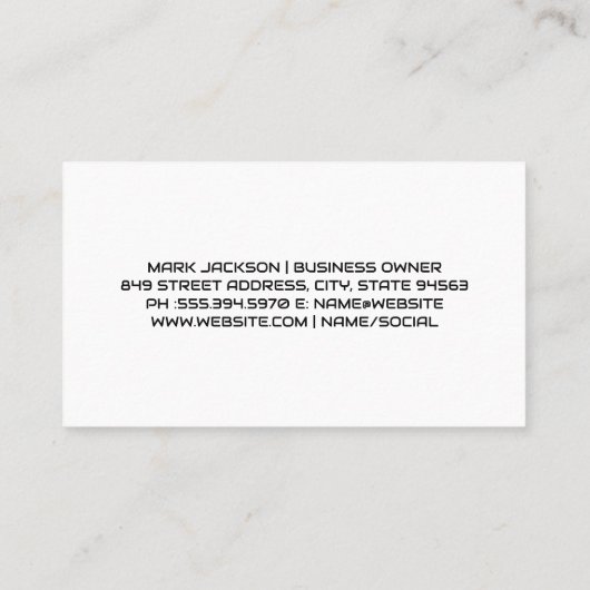 Car Repair Logo | Mechanic Shop Visitekaartje (Achterkant)