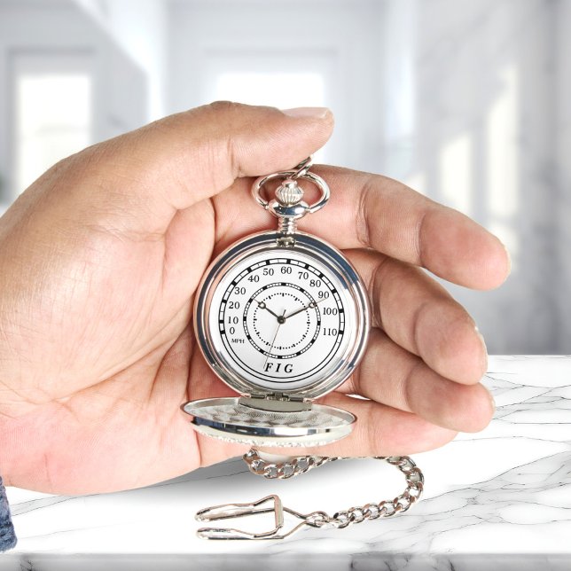 Car Rev Counter Speedometer Watch Horloge (Makes a lovely gift for any figaro owner or lover of pocket watches)