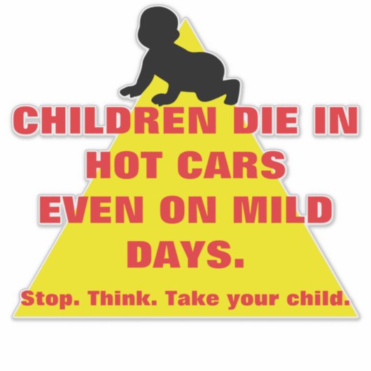 Car Safety Window Sticker Children Safety (Voorkant)