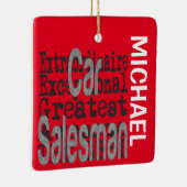 Car Salesman Extraordinaire CUSTOM Keramisch Ornament (Rechts)